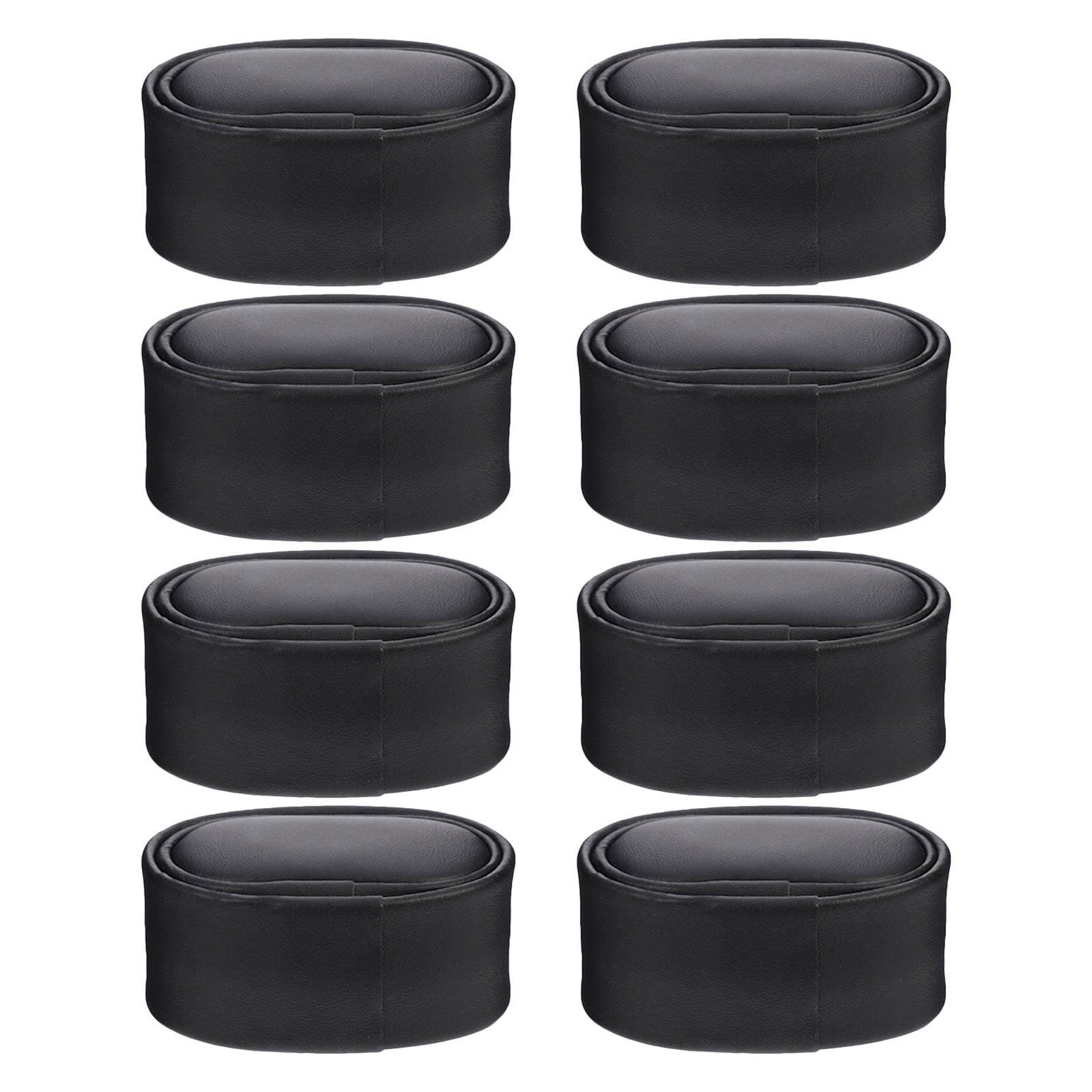 DEEPCRAFF 8-Piece Black PU Watch Cushion Set Soft Replacement Pillows for Secure Storage and Display of Watches