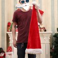 thumbnail image 6 of Farfi Christmas Santa Hat Ultra Long Plush Ball Decor Thick Keep Warm Anti-slip Red Festive New Year Party Cosplay Photo Porp Holiday Headwear (Type B), 6 of 13