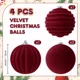 thumbnail image 2 of Navidad C9 Bolas De Navidad De Terciopelo De 4/6 Pulgadas,, 2 of 6