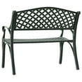 thumbnail image 3 of vidaXL Banc de Jardin 102 cm Aluminium Moulé Vert, 3 of 4