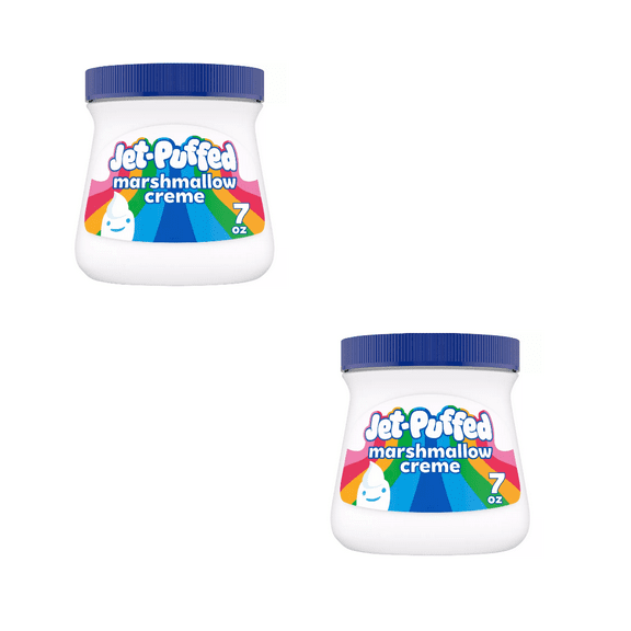 Jet-Puffed Marshmallow Creme – 7 oz, Pack of 2 - marshmallow creme, spreadable dessert, baking ingredient, fluff topping, creamy marshmallow
