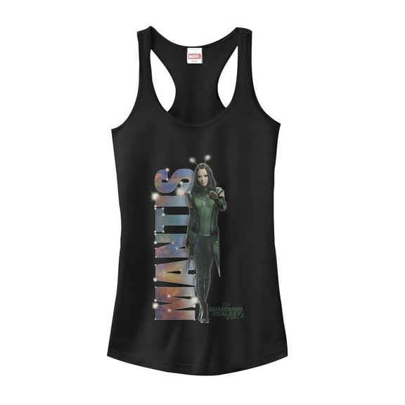 Junior's Marvel Guardians of the Galaxy Vol. 2 Mantis Lights Racerback Tank Top Black Large