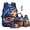 Baseball American Flag Print, variant on Practical School Backpack Set with Schoolbag Handheld Lunch Bag Pen Bag Cup Sleeve Keychain Strap, 5 Piece Kids Backpack Set Fit for Outdoor College