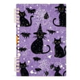 thumbnail image 7 of FORMRS 1-Subject Spiral Notebook 8" x 5" College Ruled 60 Refillable Sheet A5 Hard Cover, Halloween Cats, 7 of 7