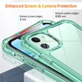 thumbnail image 3 of IBAOLEA Étui Air Armor Compatible avec iPhone 11 [Protection contre les Chutes de Qualité Militaire] [Absorbant les Chocs] [Anti-Jaunissement Dos Dur] [Résistant aux Rayures], 6.1 Pouces, Vert Menthe Clair, 3 of 7