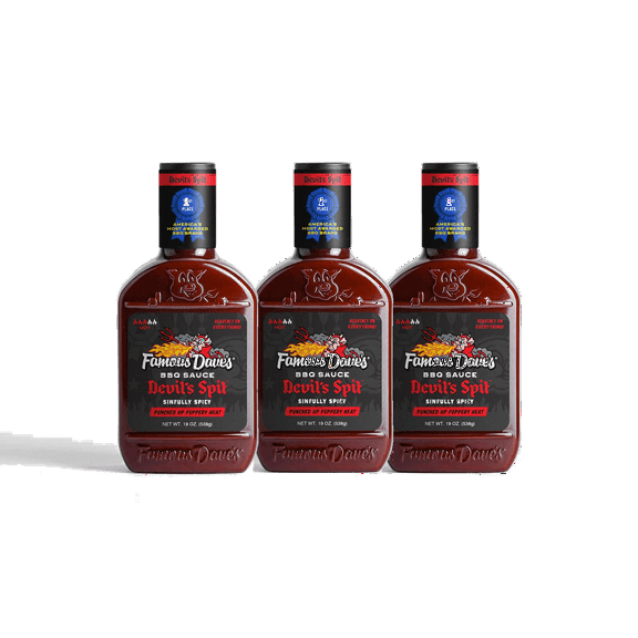 Famous Dave's Devil's Spit Sinfully Spicy BBQ Sauce, 3-Pack 20 oz. Bottles