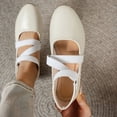 thumbnail image 4 of CHICVOMEY Flats for Women Ballet Flats with Elastic Ankle Straps Dress Shoes for Women Ballet Flats Mary Jane Flats, 4 of 6