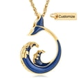 thumbnail image 2 of Whale Tails and Waves Urn Locket Cremation Jewelry for Ashes Holder Memory Necklace Memorial Jewelry, 2 of 5