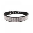 thumbnail image 1 of EIMELI Strass Chien Collier Mignon Mousseux Mousseux Cuir Souple Chien Collier de Chat Cristal Diamant Chien Chiot Collier, 1 of 5