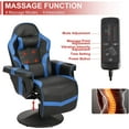 thumbnail image 4 of Massage Gaming Chair Reclining Video Game Chair Ergonomic Office Chair Height Adjustable Gamer Chair with Headrest and Lumbar Support PU Leather High Back Swivel Computer Chair, 4 of 7
