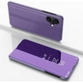 thumbnail image 2 of Case for iPhone 16 Plus Case Clear View Mirror Makeup Luxury Design Bookstyle Leather Flip Case with Kickstand Shockproof Case Cover for iPhone 16 Plus 6.7 inch QH Purple, 2 of 10