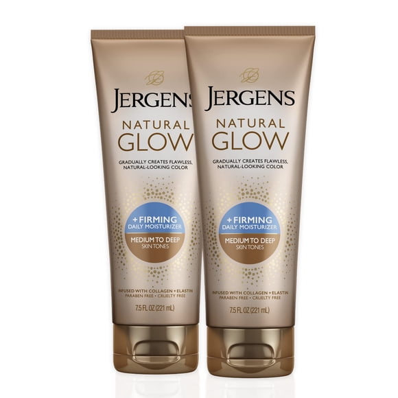 Loción corporal Jergens Natural Glow +REAFIRMANTE Autobronceador 221 ml
