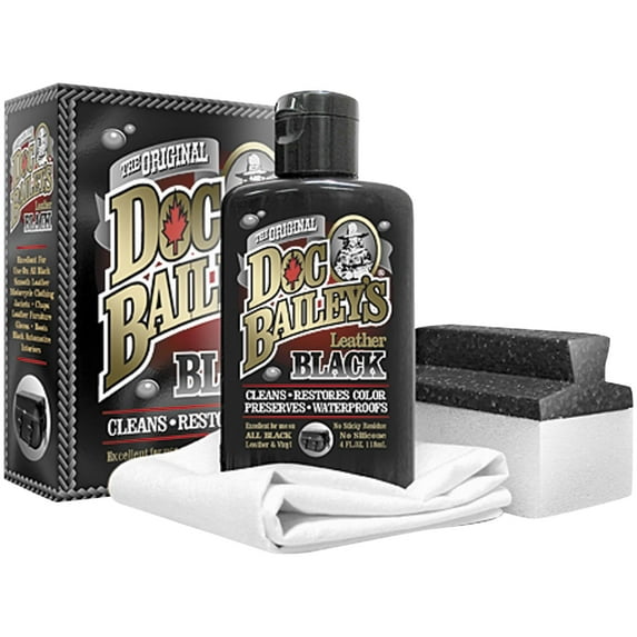 Doc Bailey's Leather Black 4 oz with Applicator and Buffing Cloth 80004