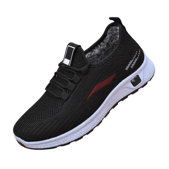 EKVAHL Orthopedic Lace Up Sneakers for Women, Knit Mesh Arch Support Wide Fit Rebound Cushioned Walking Shoes, Non Slip Daily Fitness Trainers Black