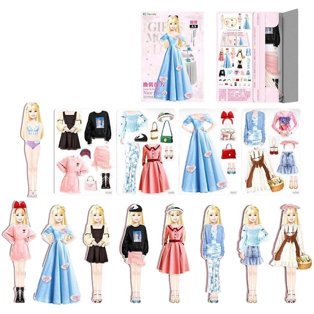 Maojin Toy Story Juguetes Magnetic Dress Up Baby, Magnetic Princess Dress Up Paper Doll Magnet Dress Up Games, Girls Magnetic Dress Up Sticker Puzzle