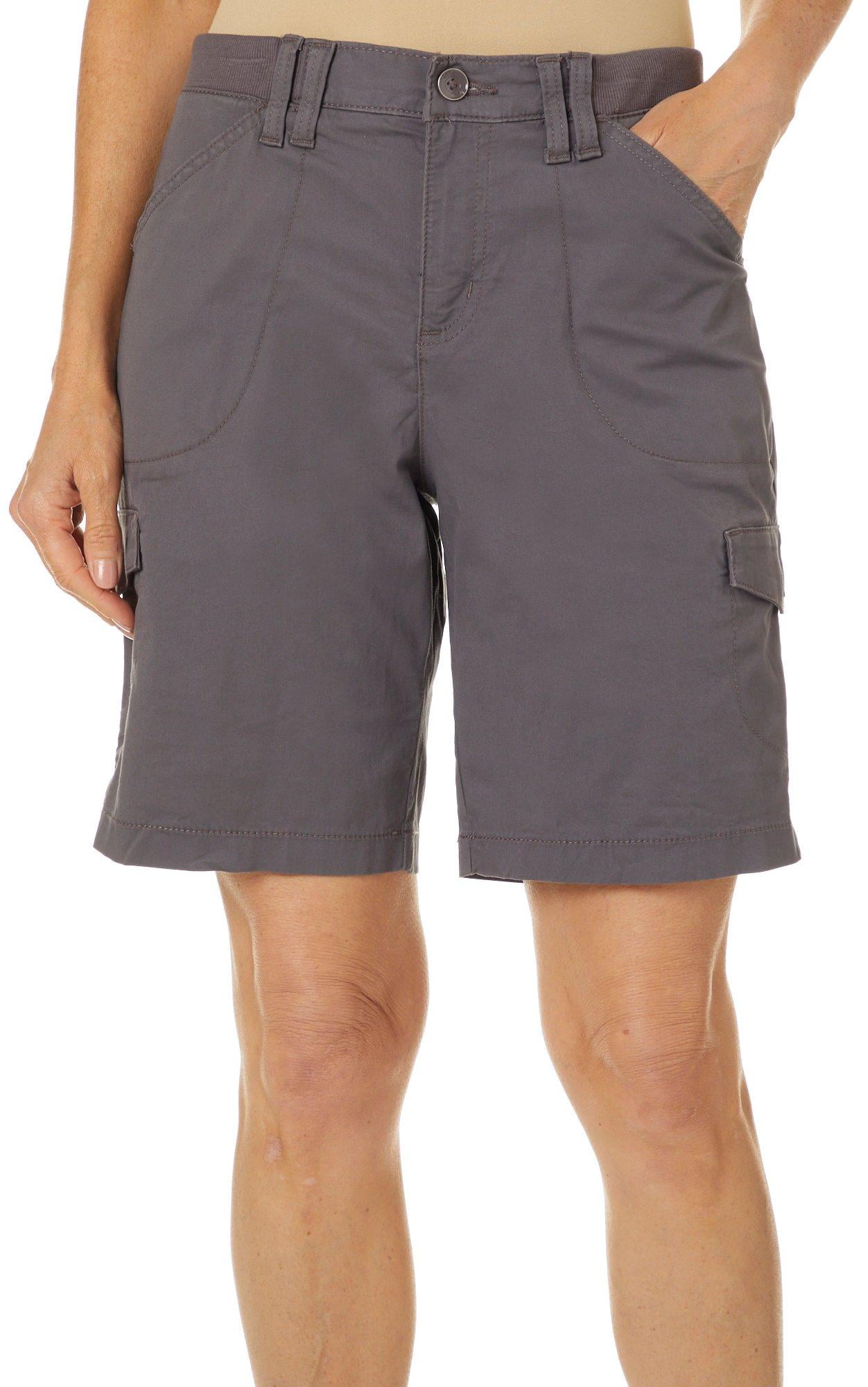 Lee Women's Flex-To-Go Solid Relaxed Fit Cargo Bermuda Shorts - Walmart.com