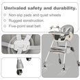 thumbnail image 2 of YUCHANG 4- in-1 Baby High Chair,Adjustable Convertible Infant Baby Feeding Chair Booster for Eating with Detachable Double Tray,5 Point Harness,Gray, 2 of 8