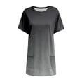 thumbnail image 5 of Jamsmile Women Tshirts Long Tops Summer Loose Pullovers Round Neck T-Shirts Short Sleeve Tunic Tee Shirt With Pockets Tops, 5 of 5