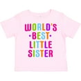 thumbnail image 3 of Inktastic Worlds Best Little Sister Girls Toddler T-Shirt, 3 of 5