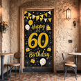 thumbnail image 6 of Black Background Golden Decorated Happy 60th Birthday Banner Party Supplies Photography Props Backdrop for Birthday Party Celebrations Event Decorations, 6 of 7