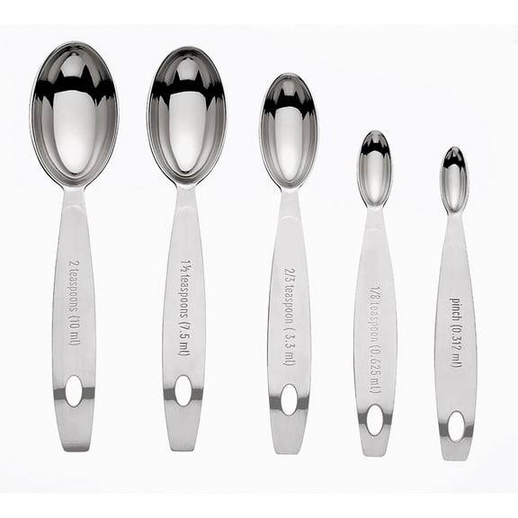 Cuisipro Set of 5 Stainless Steel Measuring Spoons