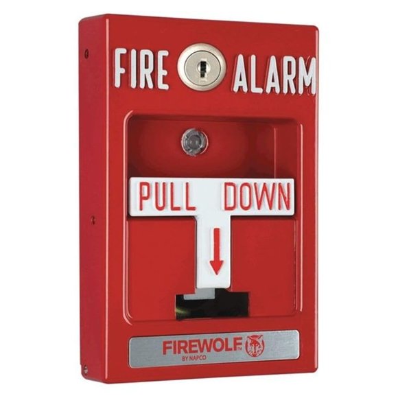 Estación manual de alarma contra incendios Napco Firewolf, profundidad de 11 cm
