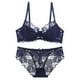 thumbnail image 1 of Conjunto de sujetador de una pieza de encaje sexy para mujer, cómodo, fino y de talla grande, 1 of 6