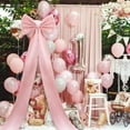 thumbnail image 6 of Giant Bow Decor Christmas Tree Topper Decoration Big Bows for Room Wall Backdrop 75x18 Inch Ribbon Tie for Wedding Christmas Fall Birthday Party Baby Shower Supplies(Dusty Pink), 6 of 13