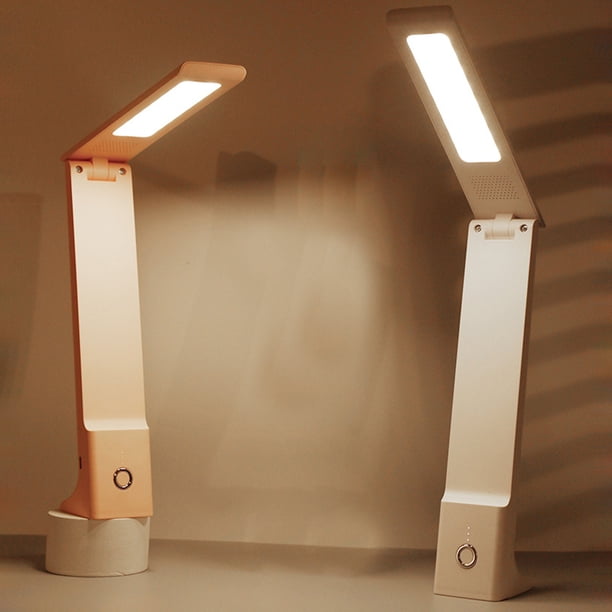 Xihbxyly Lámpara de Escritorio Led, 3 Modos de Iluminación y 3 Niveles de Brillo, Brazo Ajustable con Control Táctil, Batería Recargable Por Usb, Diseño Compacto y Portátil, Ideal para El Hogar y La