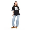 thumbnail image 2 of Forever 21 Women's Mesh Oversized Football Tee with Screened Detail, Sizes XS-XL, 2 of 5