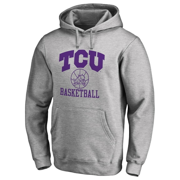 Men's Heathered Gray TCU Horned Frogs In Bounds Pullover Hoodie
