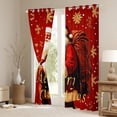 thumbnail image 3 of Manfei Retro Santa Claus Curtains and Drapes,Merry Xmas Black Out Curtains,Christmas Gifts Curtains Pack of 2 (52x63 Each) For Teens,Luxury Bedroom Decor, 3 of 6
