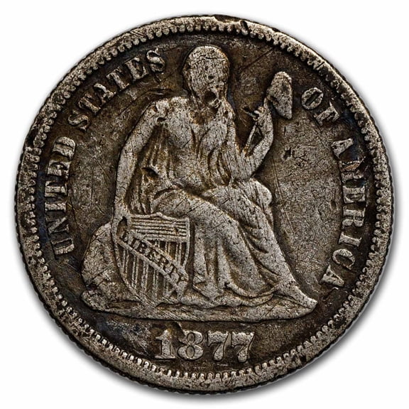 1877 Liberty Seated Dime Fine