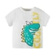 thumbnail image 1 of Gibobby Camisas De Vestir Niños pequeños bebés niños verano dibujos animados lindo dinosaurio manga corta cuello redondo camisetas Tops camiseta verde y opcional(Blanco, 4-5 Años), 1 of 5