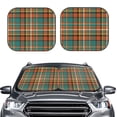 thumbnail image 2 of Haiem colorful plaid Car Windshield Sun Shade (2 Pieces) Foldable Windshield Sun Shade Car Accessories for Truck SUV Pickup-Medium, 2 of 7