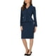 thumbnail image 4 of Conjuntos de trajes para mujeres INSPIRE CHIC, atuendos de negocios, blazer peplum sin cuello, falda lápiz formal, conjunto de 2 piezas M azul oscuro, 4 of 6