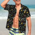 thumbnail image 3 of Haiem Wasp and Florals Printed Hawaiian Shirt for Men - Men’s Casual Beach Summer Shirts - Stretch Fabric with Modern Fit-Medium, 3 of 7