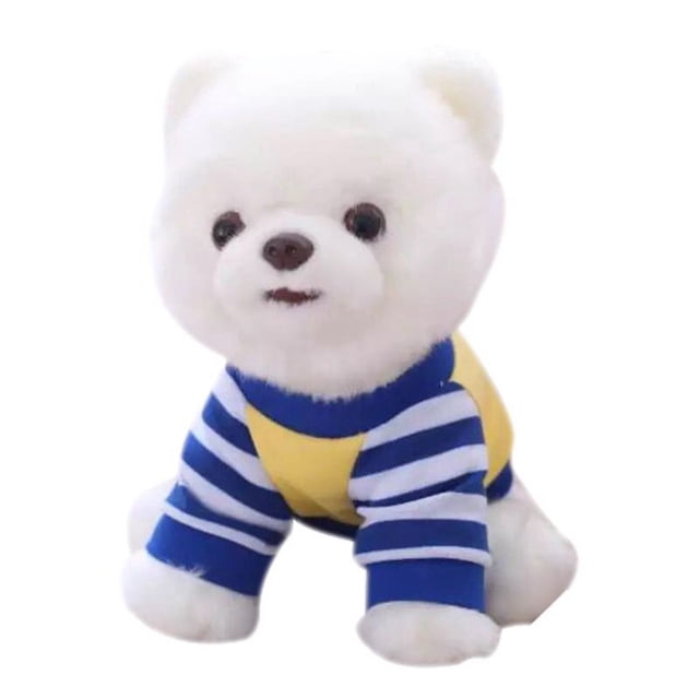 Jouet Chien Réaliste de Simulation Peluche Douce Jouet Poméranien Poupée Jouet pour Enfant Cadeau d'Anniversaire