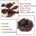 thumbnail image 3 of MY-LADY Synthetic Updo Messy Bun Hairpiece Wavy Curly Chignon Ponytail Thick Thin Hair Extensions Hair Wig(Black Brown Blonde Highlight), 3 of 8