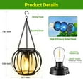 thumbnail image 6 of KISPATTI Solar Lanterns Outdoor Lights, 2 Pack Metal Solar Lantern Lights, Hanging Solar Lights Outdoor Waterproof, Auto On/Off Outdoor Solar Lights for Yard Garden Patio Pathway Decor, Black, 6 of 8