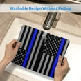 thumbnail image 6 of Distressed Police Style Flag Mousepad Non-Slip Rubber Base Mouse Mat For Office Home 11.8×9.8inches, 6 of 7
