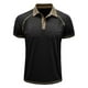 thumbnail image 5 of pstuiky camisetas camisas para hombre, Blusa de manga corta con cuello vuelto, transpirable, con botones y color liso para hombre ropa de hombre s, 5 of 7