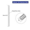 thumbnail image 2 of Uxcell 16Pack M3 x 85mm 0.5mm Pitch 304 Stainless Steel Fully Threaded Rod Bar Studs, 2 of 6