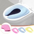 thumbnail image 2 of Qholemyo Foldable Soft Toilet Seat Cushion Padded Toilet Seat Cushion Baby Potty Training Seat Travel Non Slip Toilet Seat Cover Pad, 2 of 2