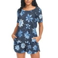 thumbnail image 4 of joogoo Women's Pajama Set Snowflake on Christmas Short Sleepwear Loungewear with Pockets L, 4 of 7