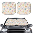 thumbnail image 2 of Fotbe Flower Color Rabbit 2-Piece Car Windshield Sun Shade | Sun Blocker for Car Windshield | Foldable Automotive Interior Accessories for Sun Protection-Medium, 2 of 7