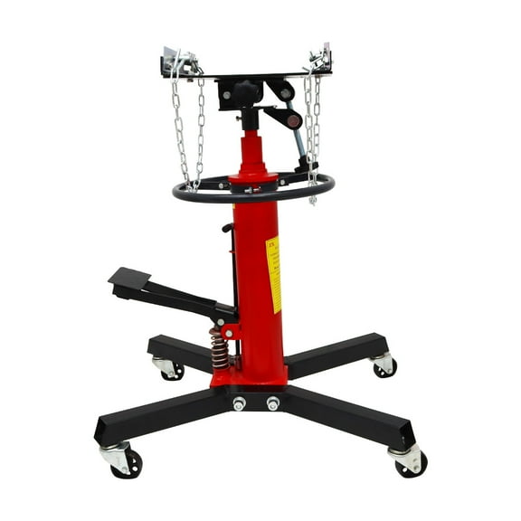 INTBUYING 2 Stage Hydraulic Transmission Jack Swivel Wheels Lift Hoist Truck Transmission Installation
