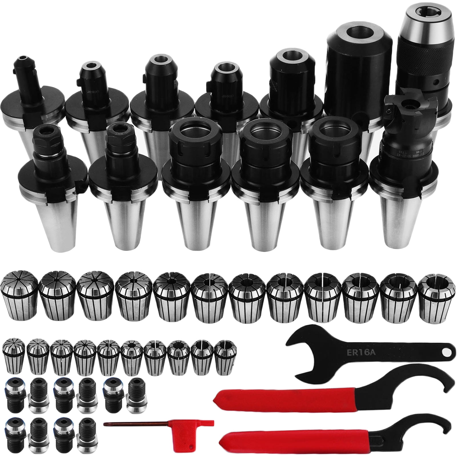 CAT40-ER16 Collet Chuck 2.76 Gage Length 5pcs New Tool Holder Set for CNC Engraving Machine and Milling Lathe Tool 
