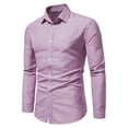 thumbnail image 2 of IROINNID Plain Long Sleeve Shirts for Men Comfy New Shirt Business Turndown Collar Blouse & Shirt Discount,Pink, 2 of 4