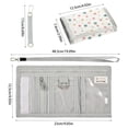 thumbnail image 3 of JIALIOU Nylon Trifold Card Wallet with ID Window Zipper Pocket for Men Women Teen Hand-drawn Cute Square, 3 of 7